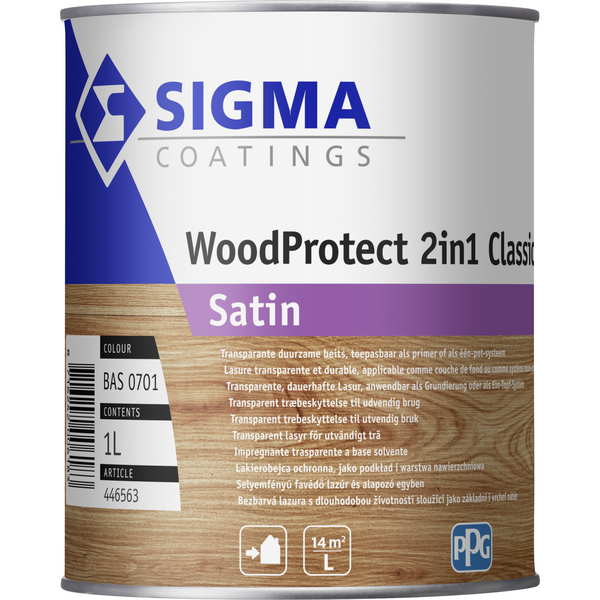 sigma woodprotect 2in1 classic satin kleurloos 2.5 ltr