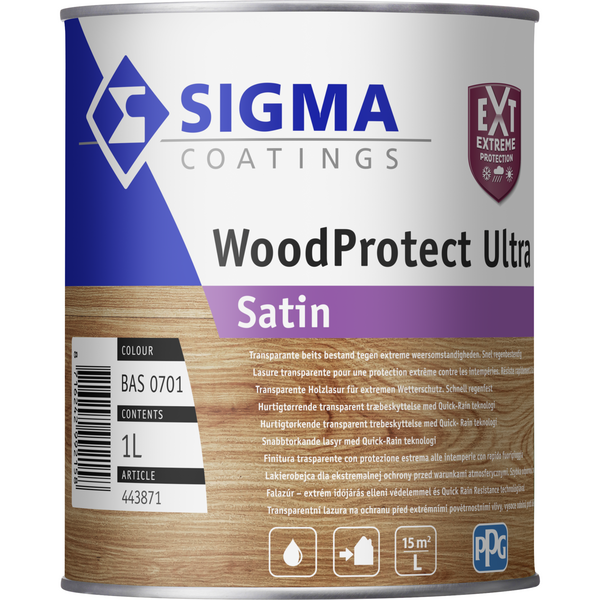 sigma woodprotect ultra satin kleurloos 2.5 ltr