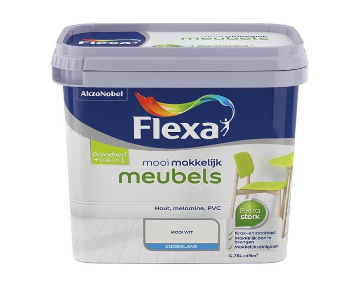 Flexa Mooi Makkelijk - Meubels - Mooi Wit - 750 ml