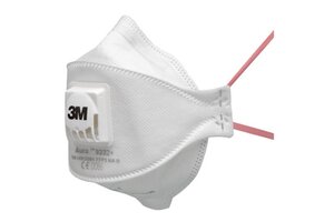 3M 9332+ Aura FFP3 Onderhoudsvrij plooibaar stofmasker met uitademventiel (10st)