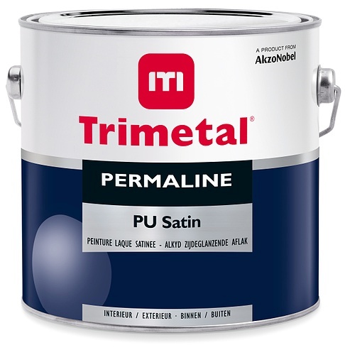 Trimetal Permaline Pu Satin 1 Liter Op Kleur Gemengd