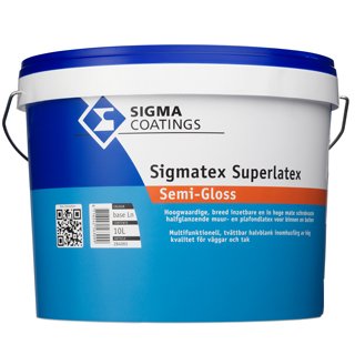 Sigma Tex Superlatex Semi-gloss 5 Liter Op Kleur Gemengd