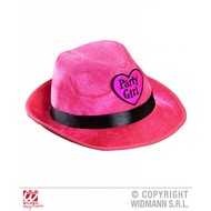 Fedora hoed party girl roze
