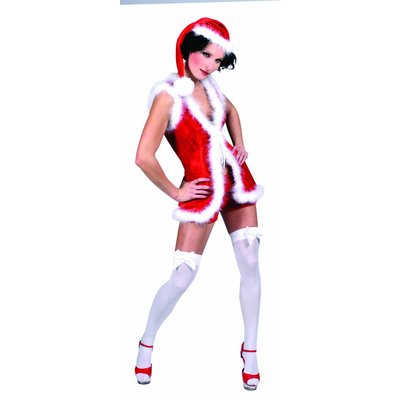 Vrijgezellenfeestkleding in kerstsfeer: Sexy kerstjurkje (plusche)