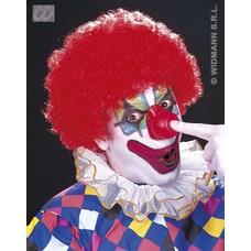 Party-kleding: Pruik, clown met krullen