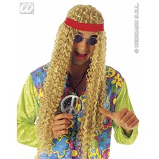 Party-kleding Hippie pruik met hoofdband