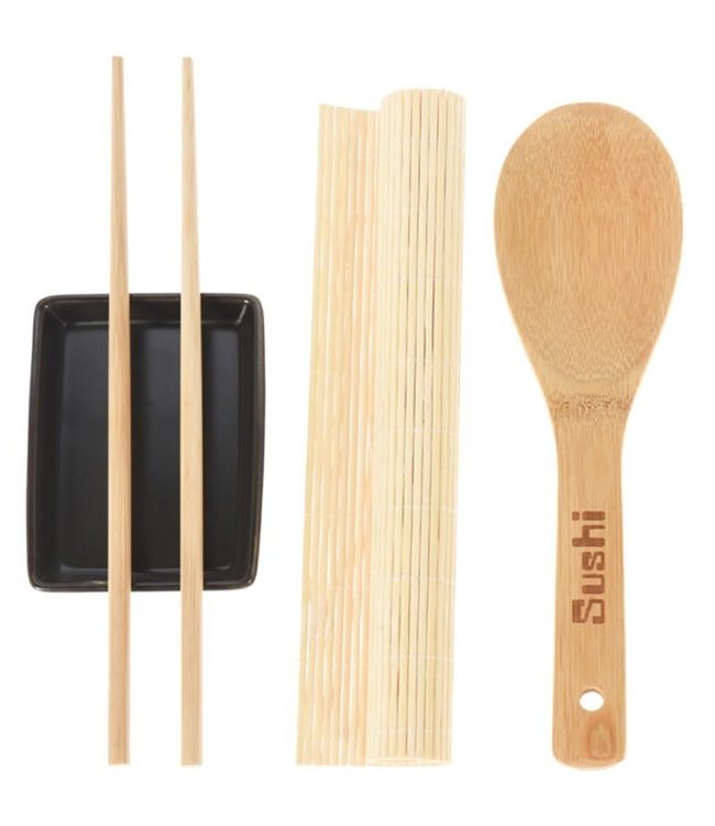 Excellent Houseware Sushi Set Bamboe + Keramiek voor 2 personen
