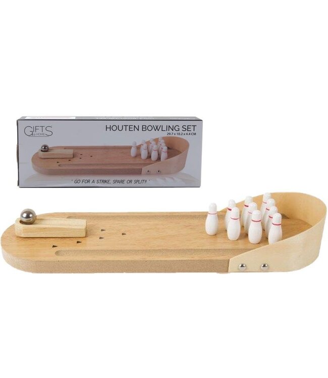 Gifts@Home Mini Bowling Set - Tafelmodel - Hout