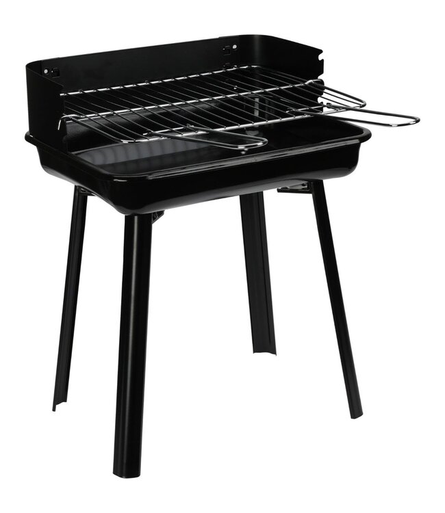 BBQ Houtskool  - Mini Barbecue - 36x31xH45 cm - grillrooster 33x26 cm - Windscherm