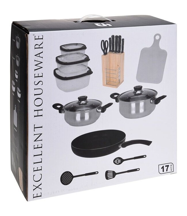 Excellent Houseware Keukenset 17 delig