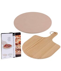 Excellent Houseware Pizza-baksteen met pizza-schep