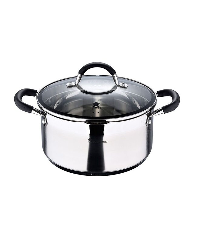 Bergner Masterpro Kookpan - met Deksel - Ø24 cm - 5L