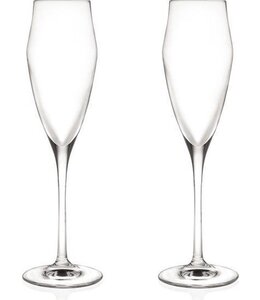 Bergner Masterpro Champagneglazen - Fluitglazen - 18.2cl - Kristalglas - 2 stuks