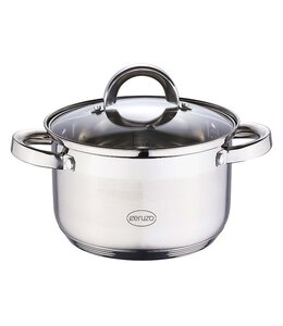 Ceruzo Kookpan -  RVS - Ø 20 cm -  H 12.5 cm - 3.6 L -  alle Warmtebronnen