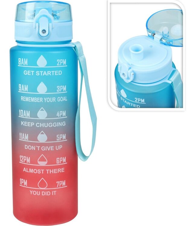 Excellent Houseware Motivatie Waterfles - Drinkfles 1 liter