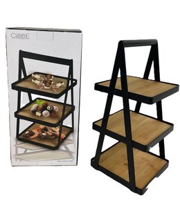 Cuisine Performance Etagere 3 lagen - bamboe - hoogte 32.5 cm