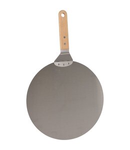 BBQ Pizza Server - Pizzaschep - voor BBQ en oven - 30 cm diameter- Houten Handvat