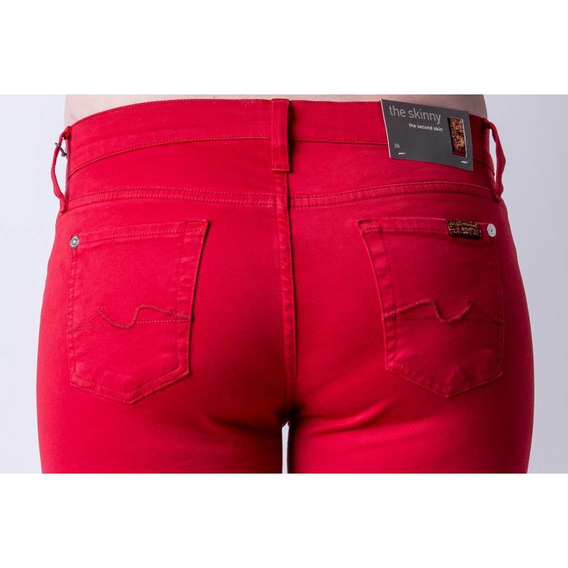 7 FOR ALL MANKIND THE SKINNY IN TANGO RED