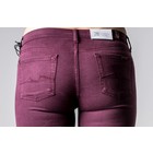 7 FOR ALL MANKIND THE SKINNY SATEEN BURGUNDY