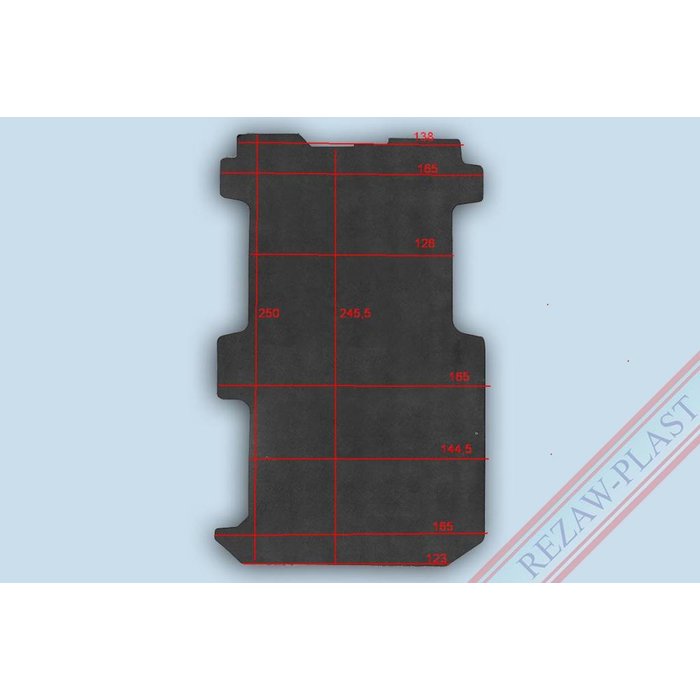 Rezaw Plast Laderaum Boden für Opel Vivaro II (3-Sitzer) / Renault Trafic III (kurzer Radstand)