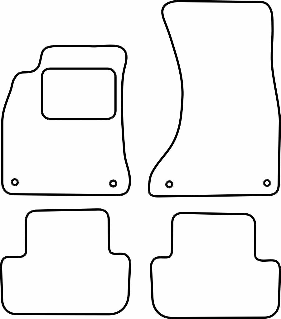 Mammooth Velours-Fußmatten AUDI A4 B8 11.07-12.15 Kombi/Limousine [H]