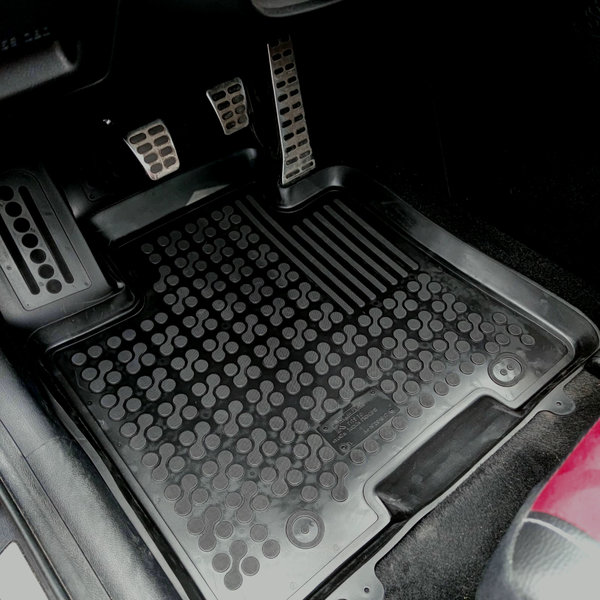 Set Gummi Kofferraumwanne Fußmatten Velours für Ford Focus MK2 2004-2011 