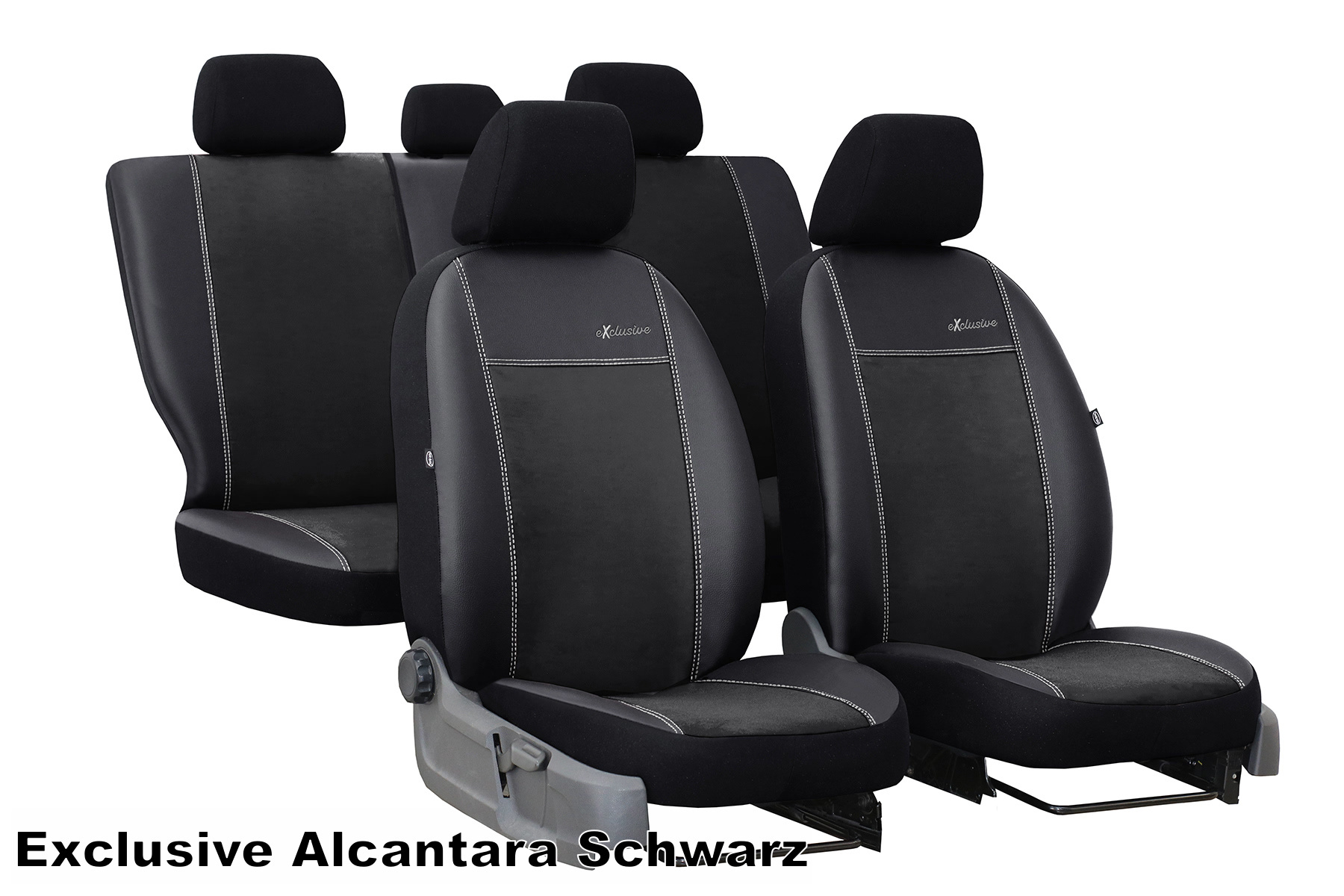 Autositzbezüge Full Set Für BMW 6 Series(4door) 2011-2016 Komfortabler  Ledersitzbezüge Allwetter Autositzbezug,5 Seats Full Set Standard-Black