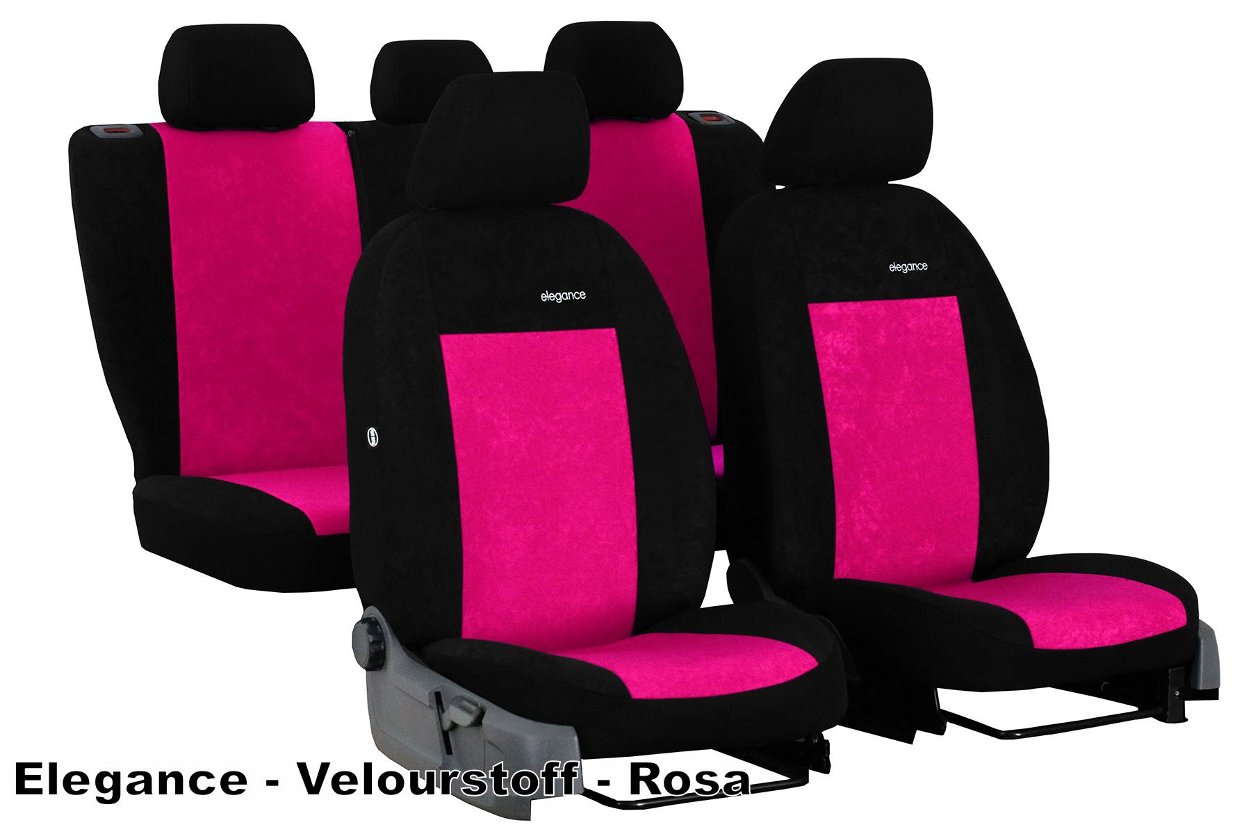 Flauschig Rosa Auto Sitzbezüge Set Süßes Autozubehör für Frauen