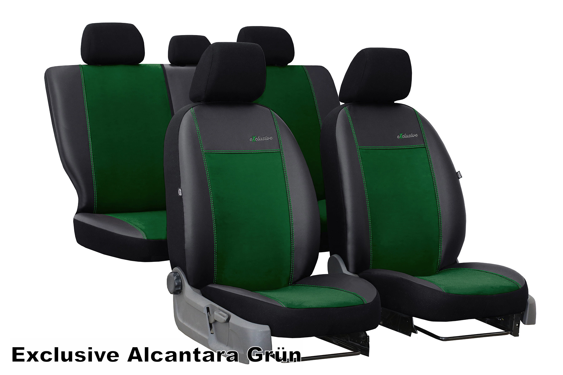 Auto Sitzbezüge Universal Polyester grün-schwarz (Komplett-Set) - CRAFTMAX