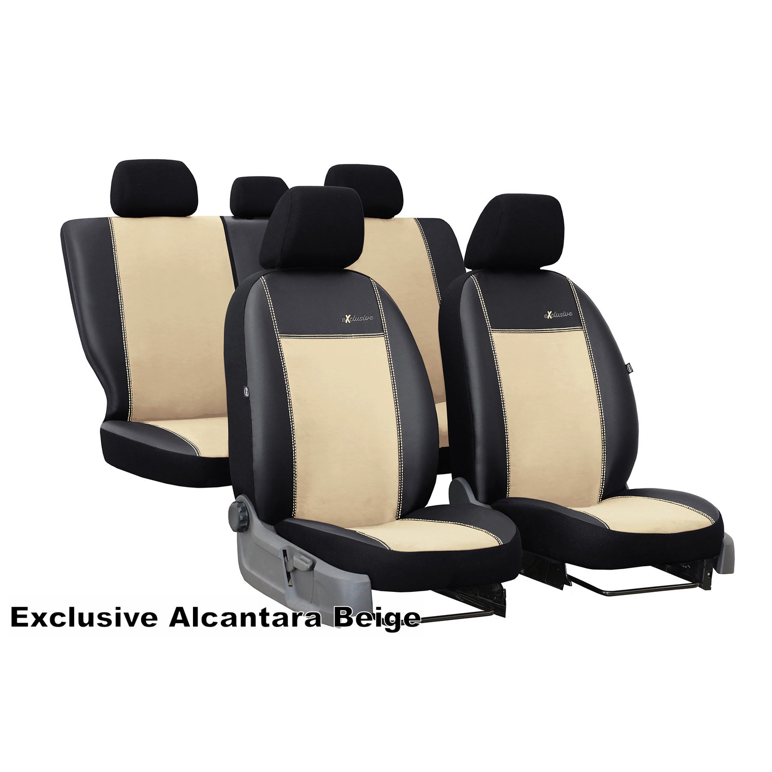Sitzbezüge passend für Hyundai Ioniq (Schwarz-Braun) Komplett