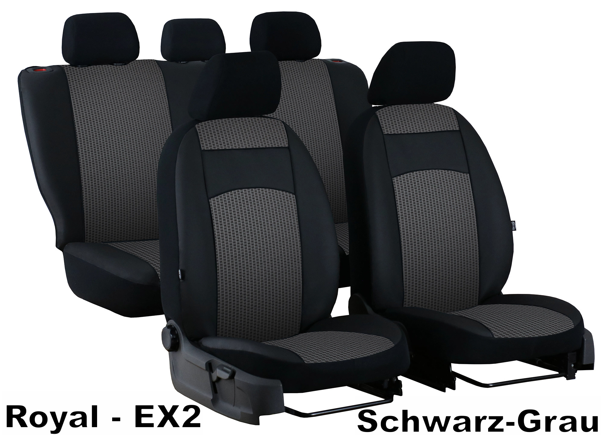 Sitzbezüge passend für VW Tiguan (Pilot - Schwarz-Grau)