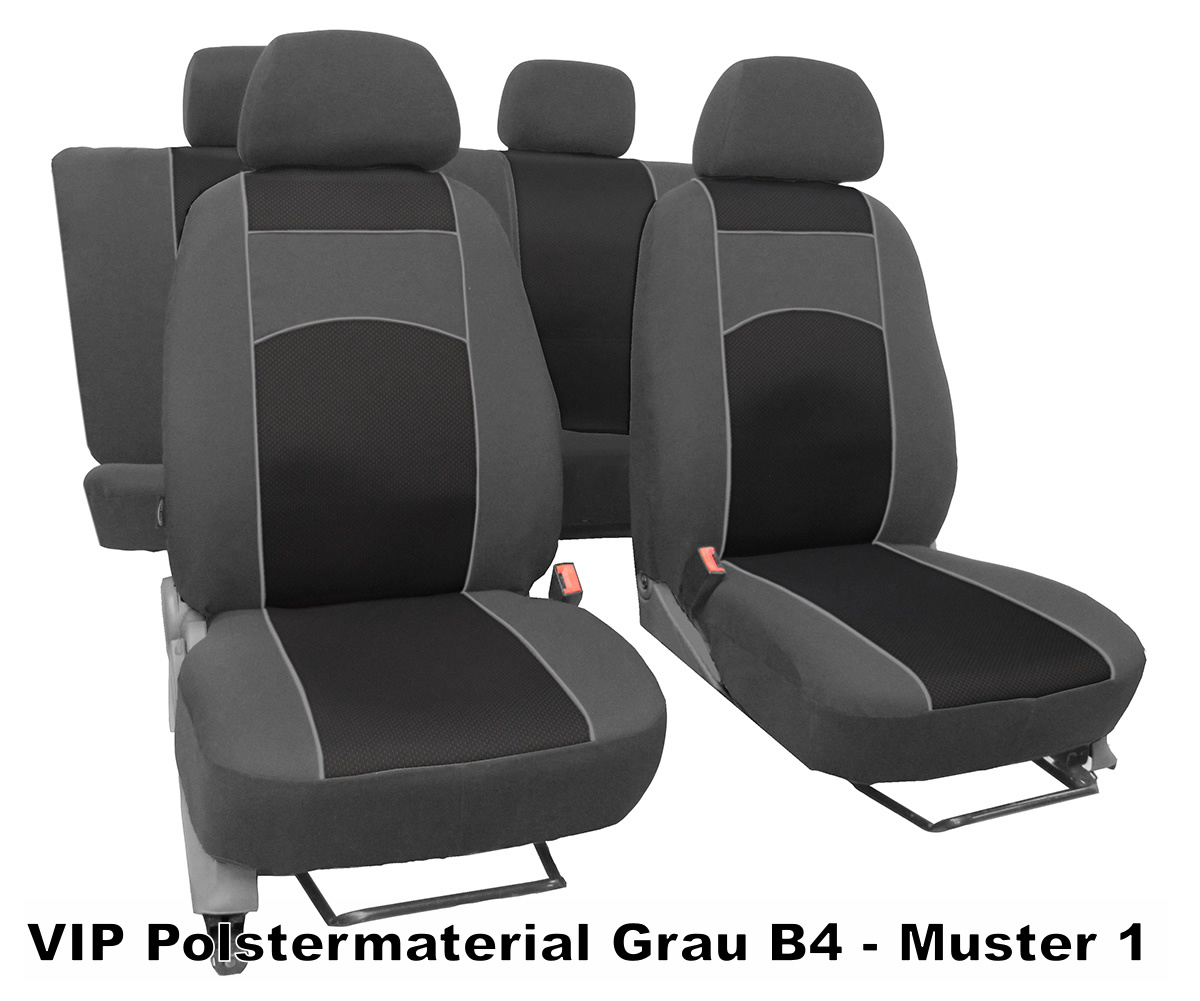 Maßgefertigte Kunstleder Sitzbezüge in Schwarz für Ford Focus MK2