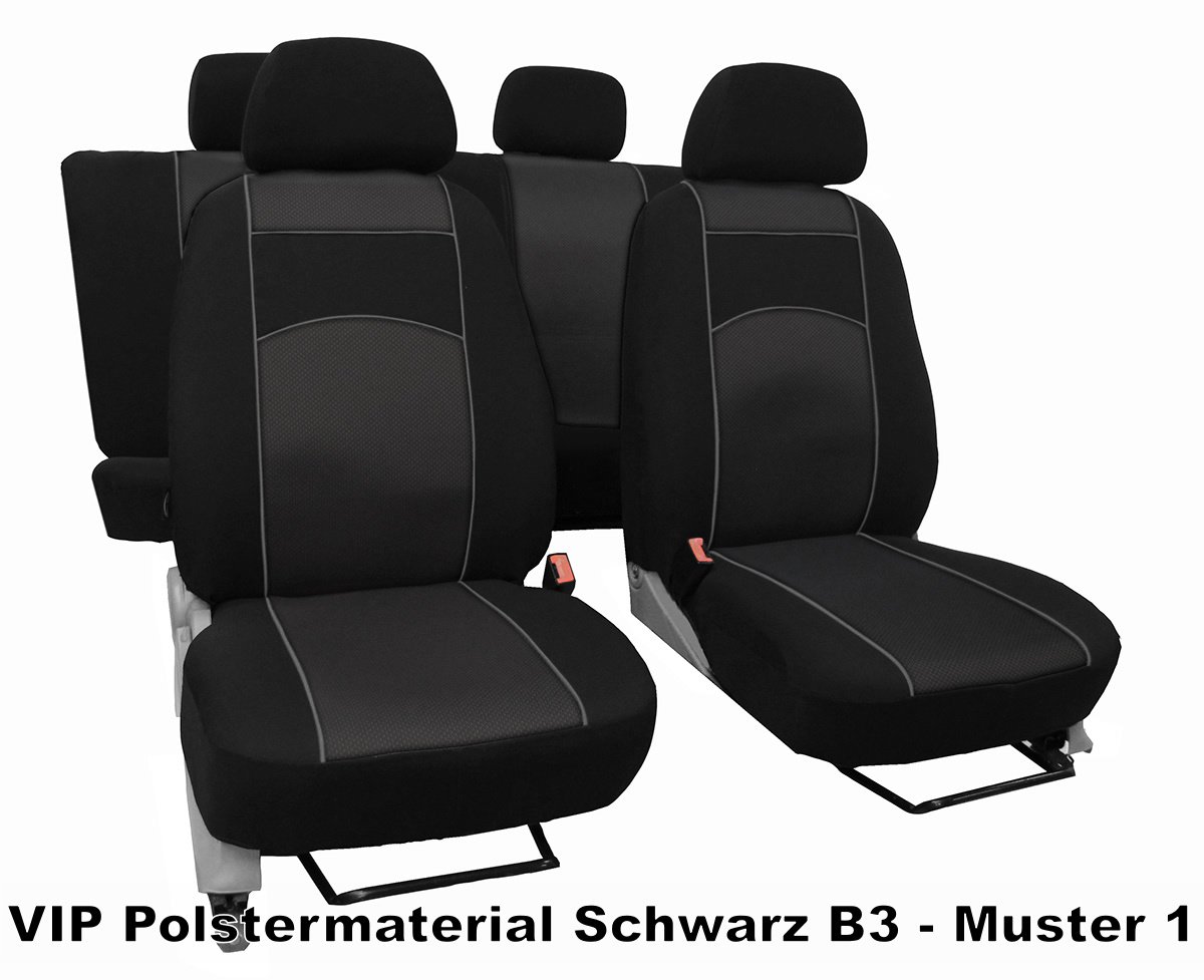 HA Handels GmbH Autositzbezüge passend für Opel Mokka X in Schwarz Braun  Royal Auto-Sitzbezüge Vordersitze Auto-Sitzbezug Universal Set Fahrersitz  und