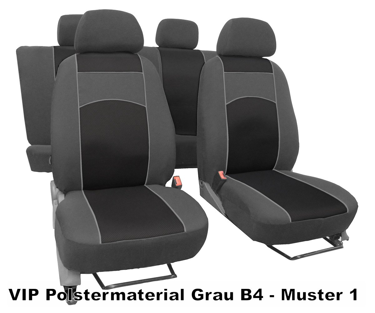 Sitzbezüge passend für VW Polo Set Boston in Grau