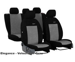 Auto Sitzbezüge für VW T5 T6 T6.1 maßgeschneidert 2+1 Sitzbank in Schwarz  Rot