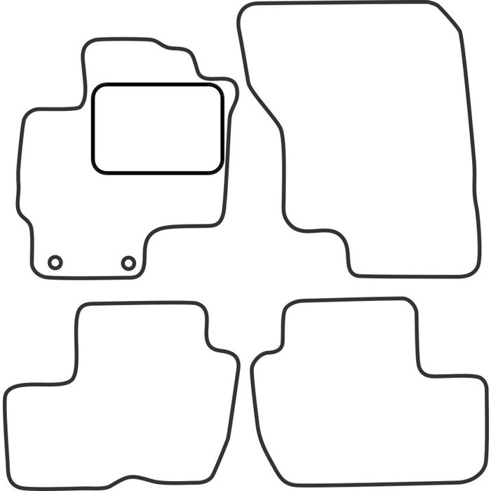 Tappetini Auto Anteriori In Velluto MOTOLUX Per Nissan Juke (2010-2019) - Su Misura Con Rinforzo E Antiscivolo