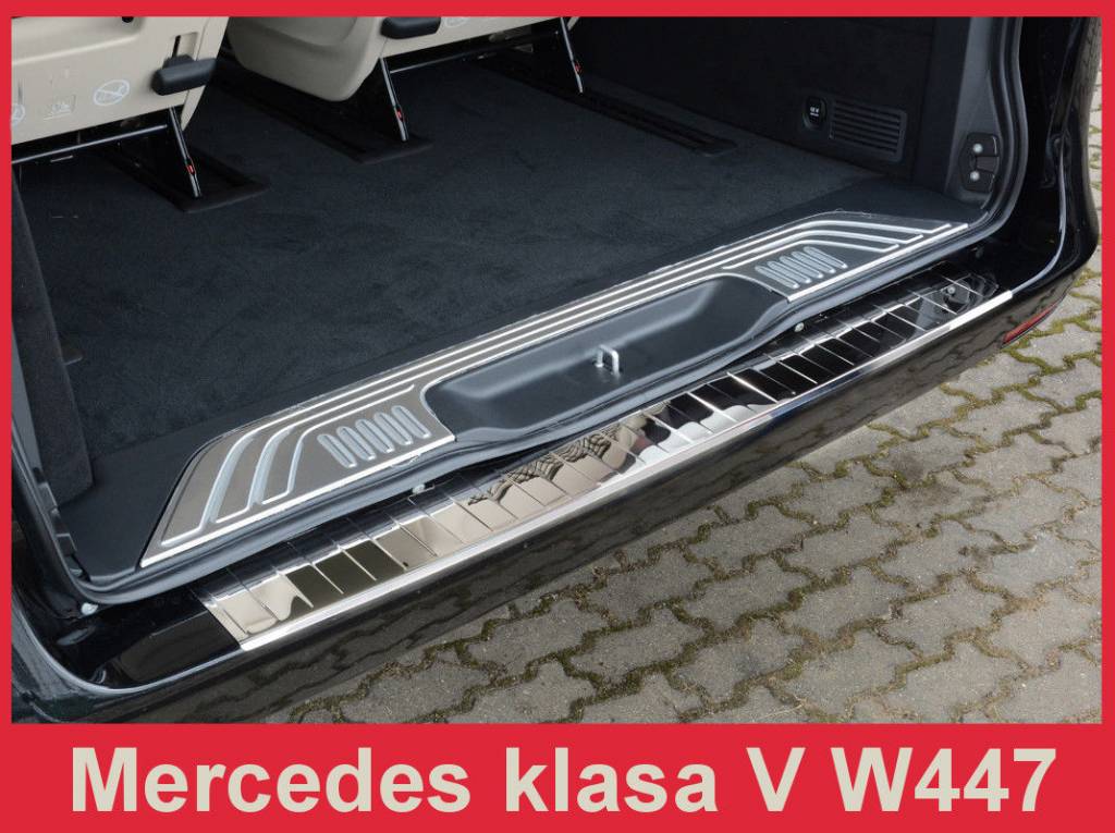 Auto Ladekantenschutz Folie für Mercedes Benz V-Klasse W447 I 2014-2023 -  Stoßstangenschutz, Kratzschutz, Lackschutzfolie - Transparent glänzend  Selbstklebend : : Auto & Motorrad