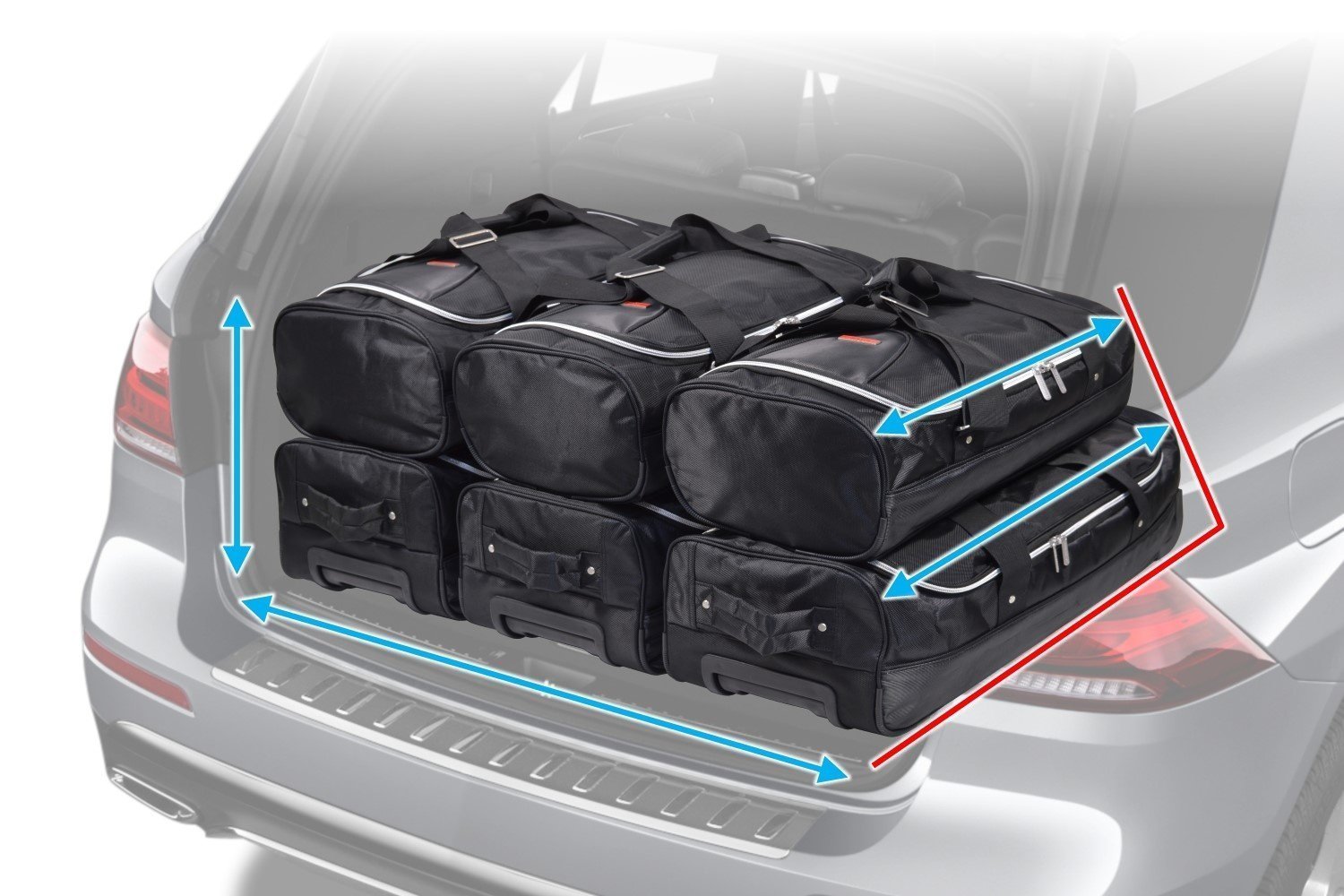 Car Bags Reisetaschen Set für Peugeot 208 II - Maluch Premium Autozubehör