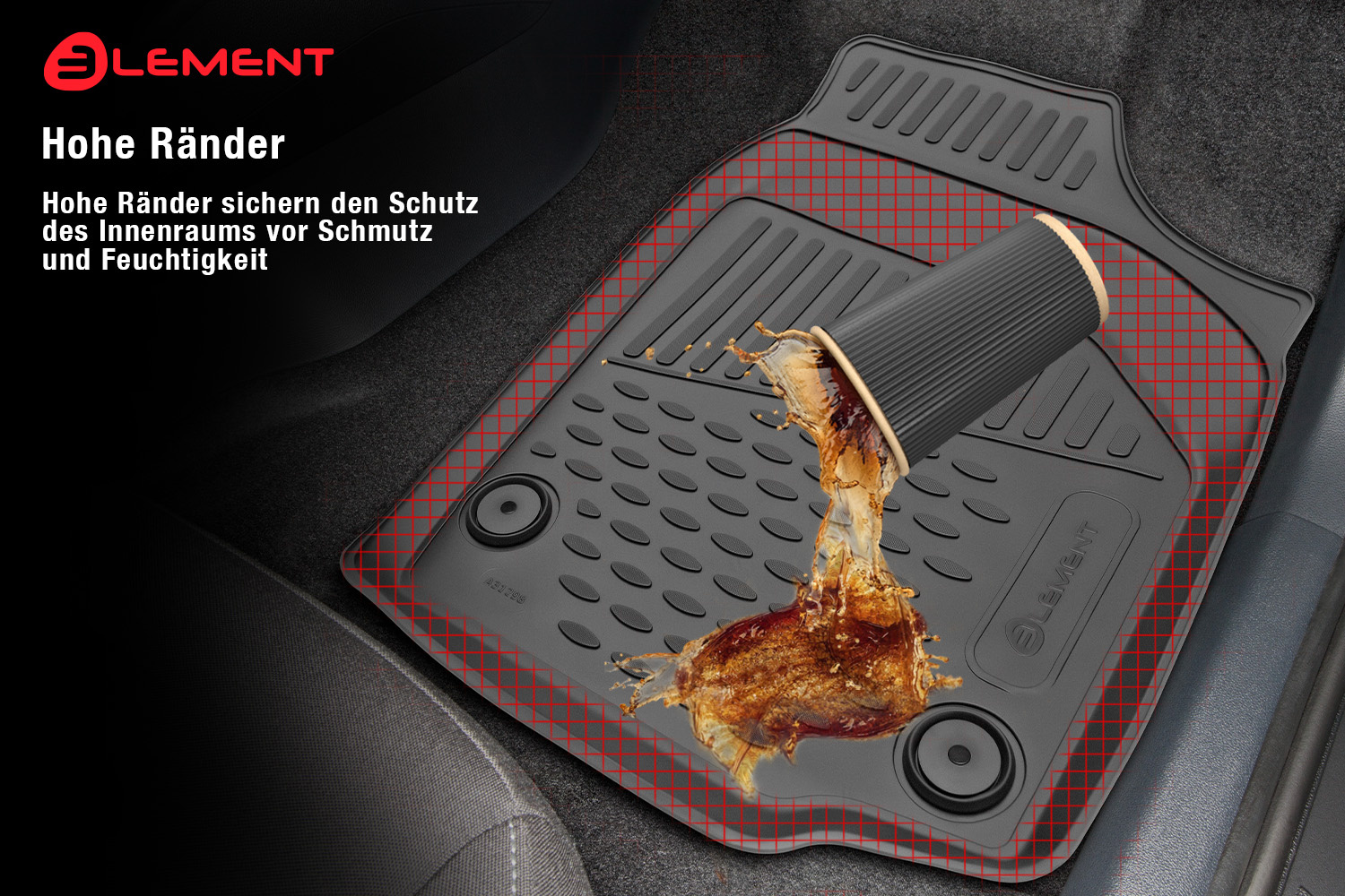 Element 3D A4 Autozubehör Premium Maluch Passgenaue für Audi Gummimatten - B8