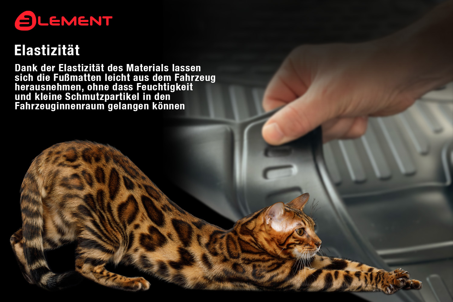 Element 3D Passgenaue Gummimatten für Audi A4 B8 - Maluch Premium