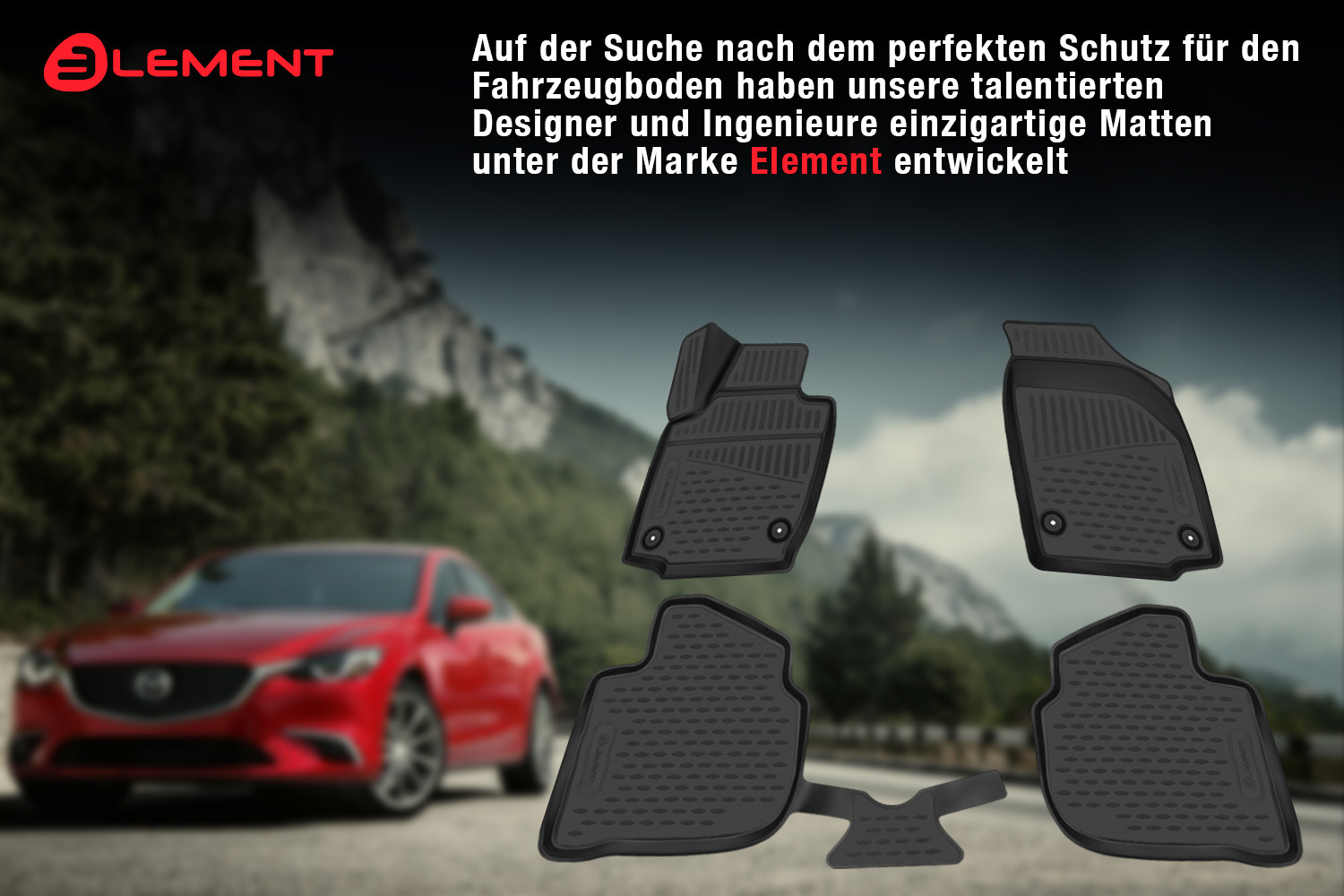 Element 3D Passgenaue Gummimatten für A4 Autozubehör - B8 Maluch Premium Audi