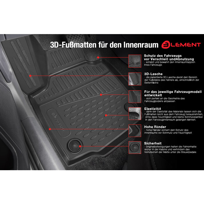 Gummi Fußmatten Mazda CX-3 Original kaufen