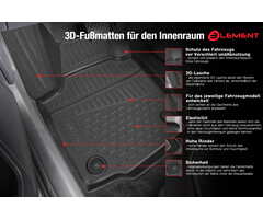 Element Passgenaue Premium Antirutsch Gummi Fußmatten - Honda FR-V