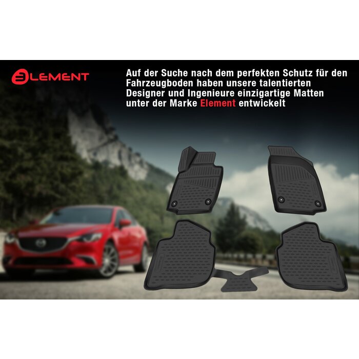 Element 3D Element Gummi Fußmatten für Peugeot 3008