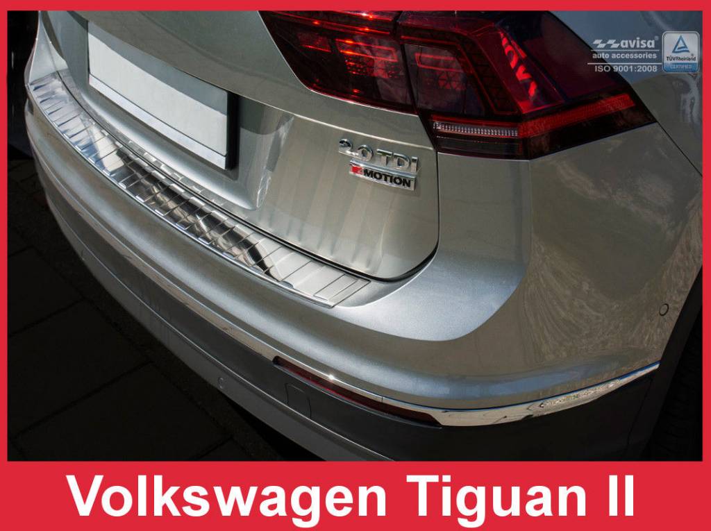 Ladekantenschutz Volkswagen Tiguan II Aluminium Riffelblech matt anthrazit