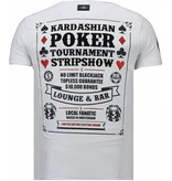 Local Fanatic Poker Tournament - Rhinestone T-shirt - Wit