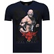 The Rock - Rhinestone T-shirt - Navy