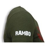 Local Fanatic Rambo Shine - Rhinestone T-shirt - Groen