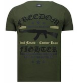 Local Fanatic Freedom Fighter - Rhinestone T-shirt - Groen