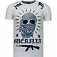 Freedom Fighter - Rhinestone T-shirt - Wit